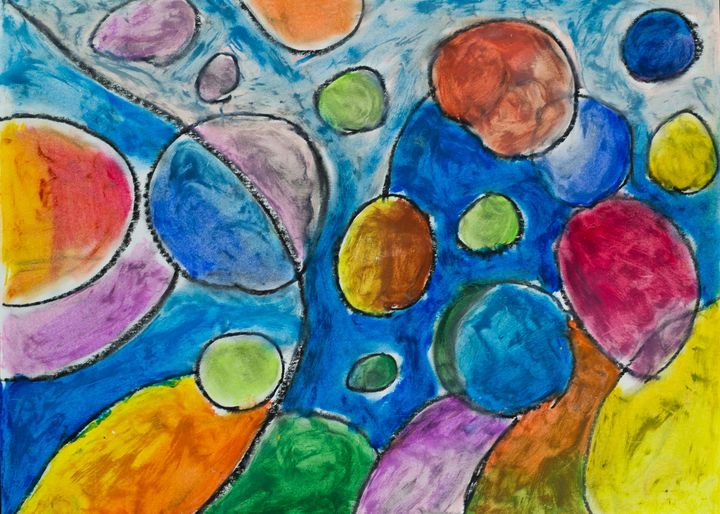Image of an oil pastel art piece from Expressions Art Class.